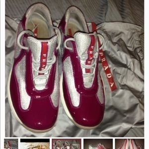 Prada’s America’s Cup Patent Leather Sneaker Shoes